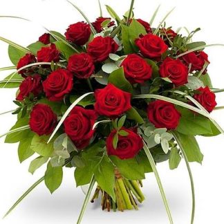 25 red roses with greenery | Flower Delivery Verbilki